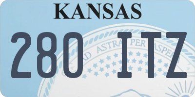 KS license plate 280ITZ