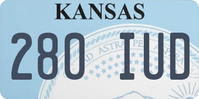 KS license plate 280IUD