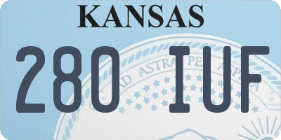 KS license plate 280IUF