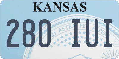 KS license plate 280IUI