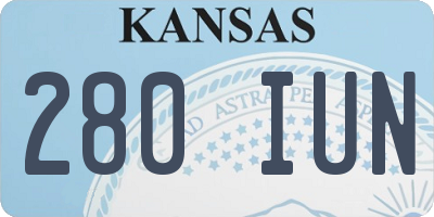 KS license plate 280IUN