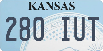 KS license plate 280IUT