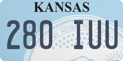 KS license plate 280IUU