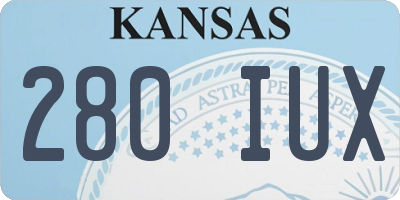 KS license plate 280IUX