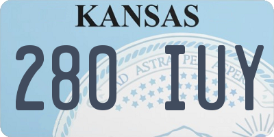KS license plate 280IUY