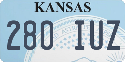 KS license plate 280IUZ