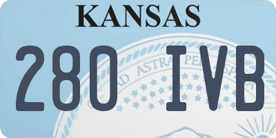 KS license plate 280IVB
