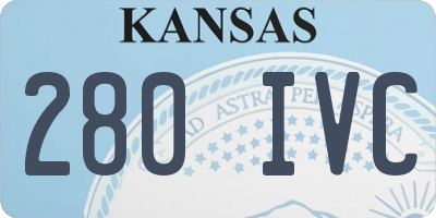 KS license plate 280IVC