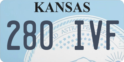 KS license plate 280IVF