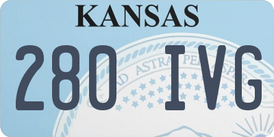 KS license plate 280IVG