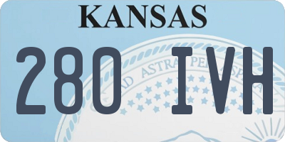 KS license plate 280IVH