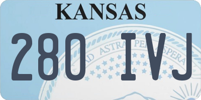 KS license plate 280IVJ