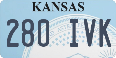 KS license plate 280IVK
