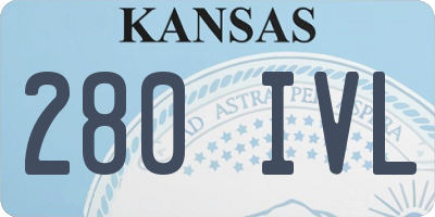 KS license plate 280IVL