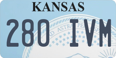 KS license plate 280IVM