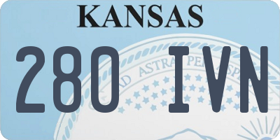 KS license plate 280IVN