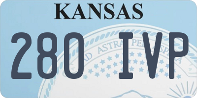 KS license plate 280IVP