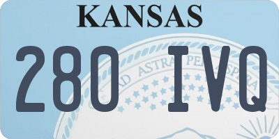 KS license plate 280IVQ