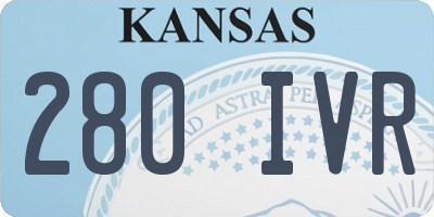 KS license plate 280IVR