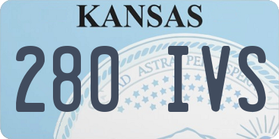 KS license plate 280IVS