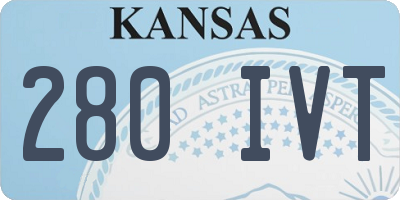 KS license plate 280IVT