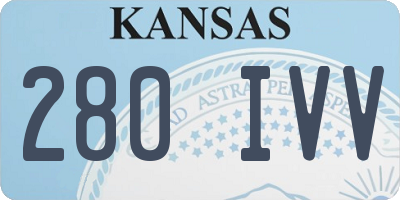 KS license plate 280IVV