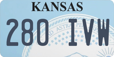 KS license plate 280IVW