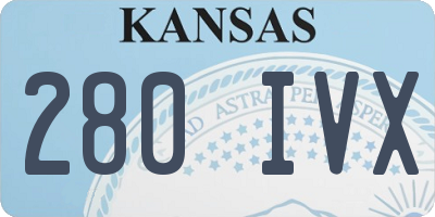 KS license plate 280IVX