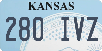 KS license plate 280IVZ
