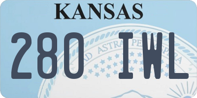 KS license plate 280IWL