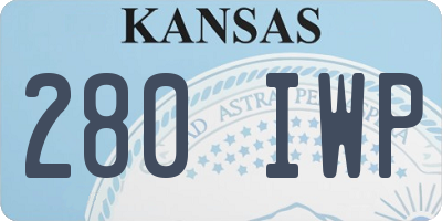 KS license plate 280IWP
