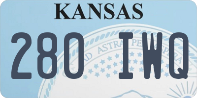 KS license plate 280IWQ