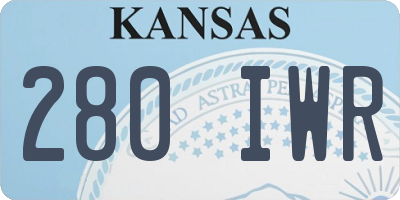 KS license plate 280IWR