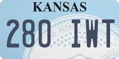 KS license plate 280IWT
