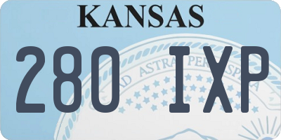 KS license plate 280IXP