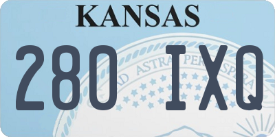 KS license plate 280IXQ