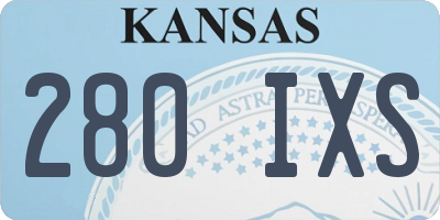 KS license plate 280IXS