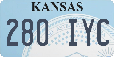 KS license plate 280IYC
