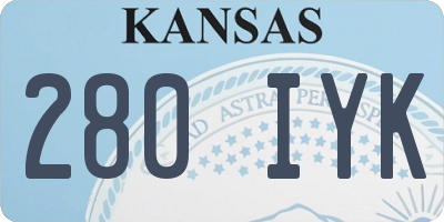 KS license plate 280IYK