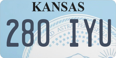 KS license plate 280IYU