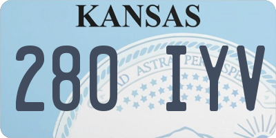 KS license plate 280IYV