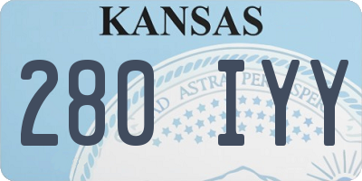 KS license plate 280IYY
