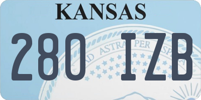 KS license plate 280IZB