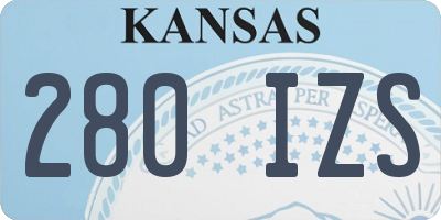 KS license plate 280IZS