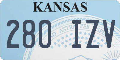 KS license plate 280IZV