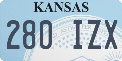 KS license plate 280IZX