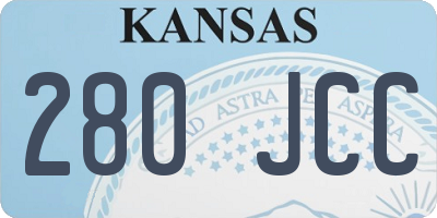 KS license plate 280JCC