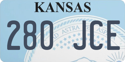 KS license plate 280JCE