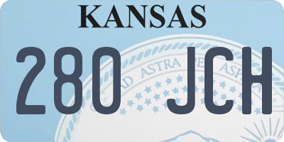KS license plate 280JCH