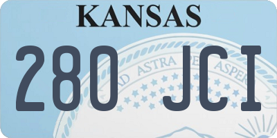KS license plate 280JCI